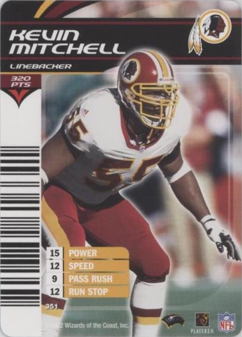2002-03 NFL Showdown Kevin Mitchell #351 - 1 of 2