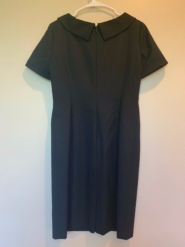 Tahari Arthur S. Levine Black Collared Buckle Dress SZ 8 - Picture 6 of 6