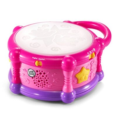 LeapFrog Learn and Groove Color Bilingual Play Drum Pink for Toddlers 6-36 Mo...