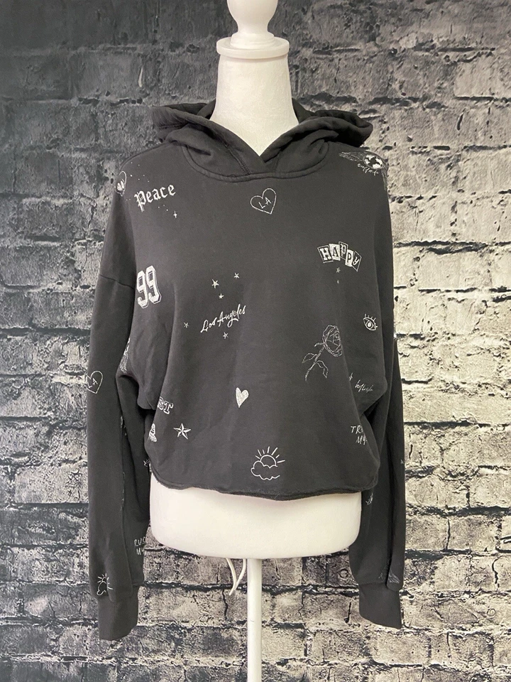 Толстовка женская Hollister размер средний толстовка с капюшоном серый длинным рукавом повседневный мягкий - Изображение 3 из 4