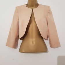 NEW Ex DP Plus Size 14-24 Nude Tailored Fit Smart Bolero Cropped Jacket Blazer