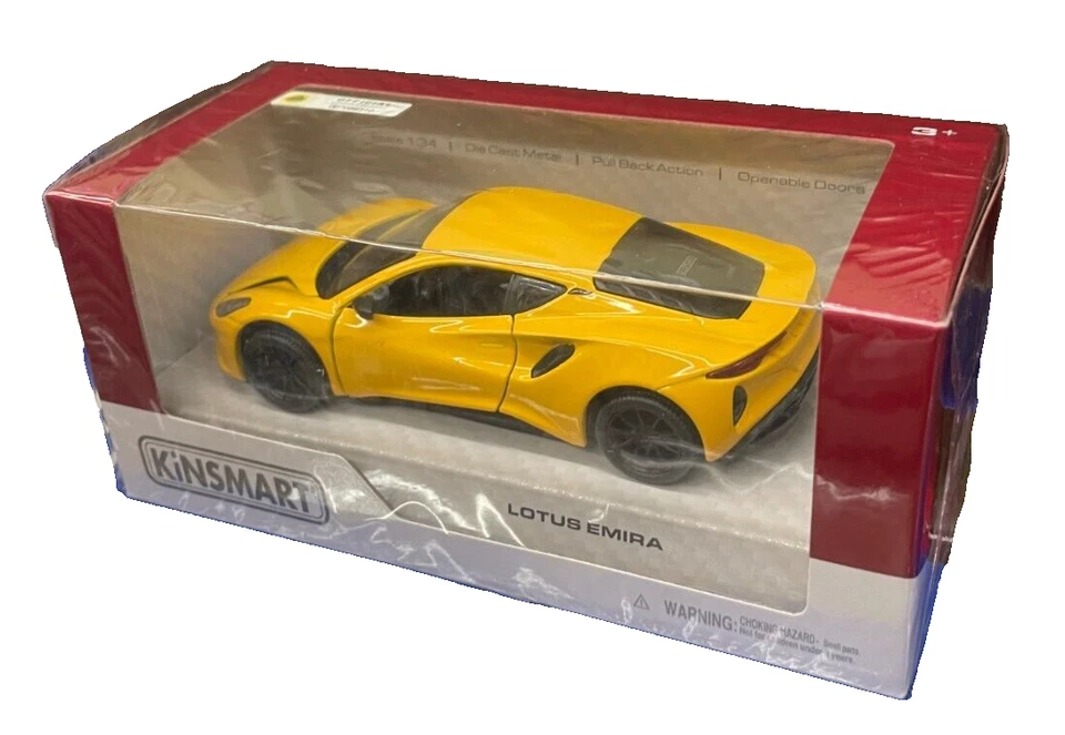 LOTUS EMIRA scala 1:34 RETROCARICA PULL BACK KINSMART modellino in metallo - Immagine 2 di 2