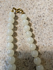 ELEGANT VINTAGE CREAM & GOLD TONE BEADED 24" FROM END TO END NECKLACE — photo 2