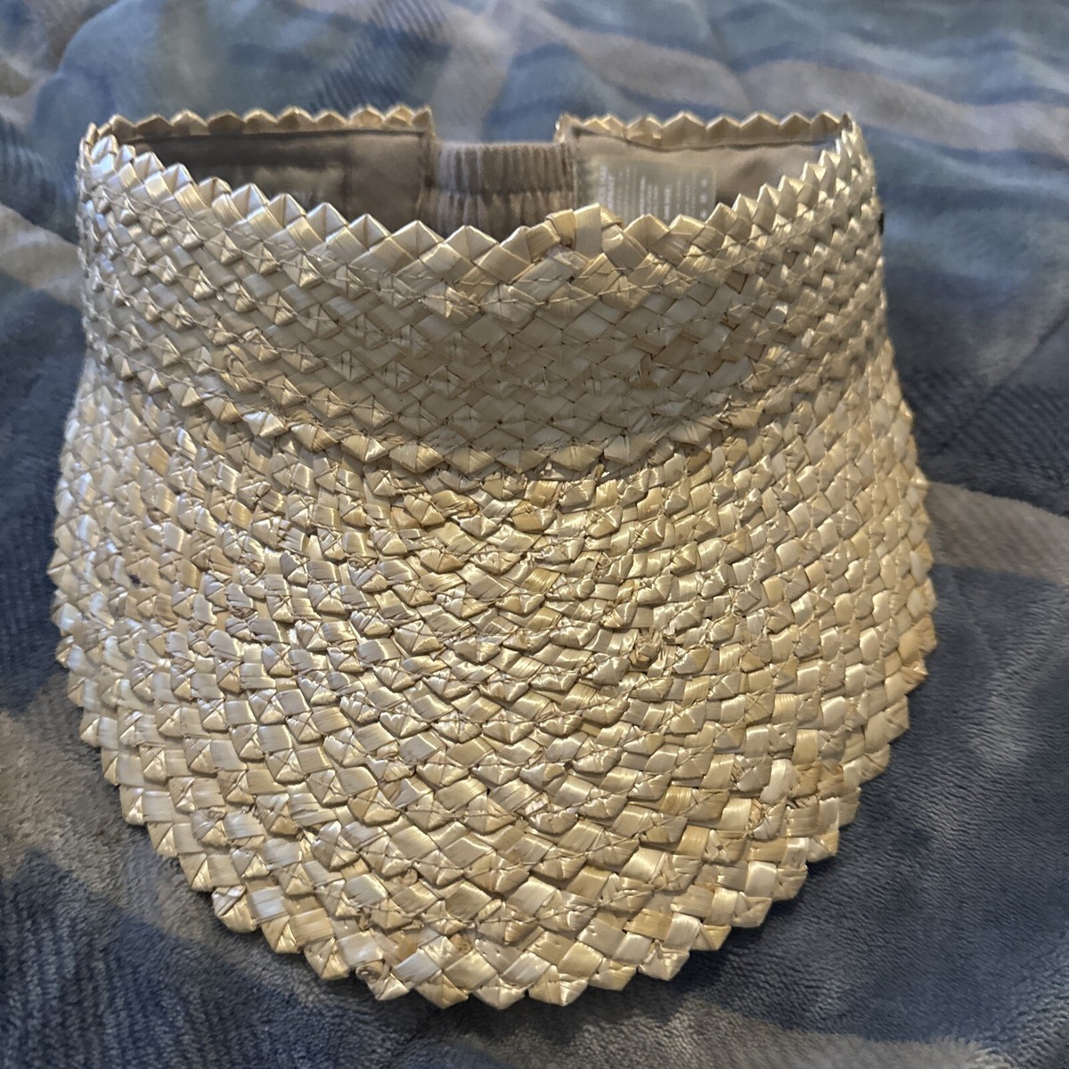 Hemlock Hat Co One Size Capri Straw Linen Honeycomb Tan Woven