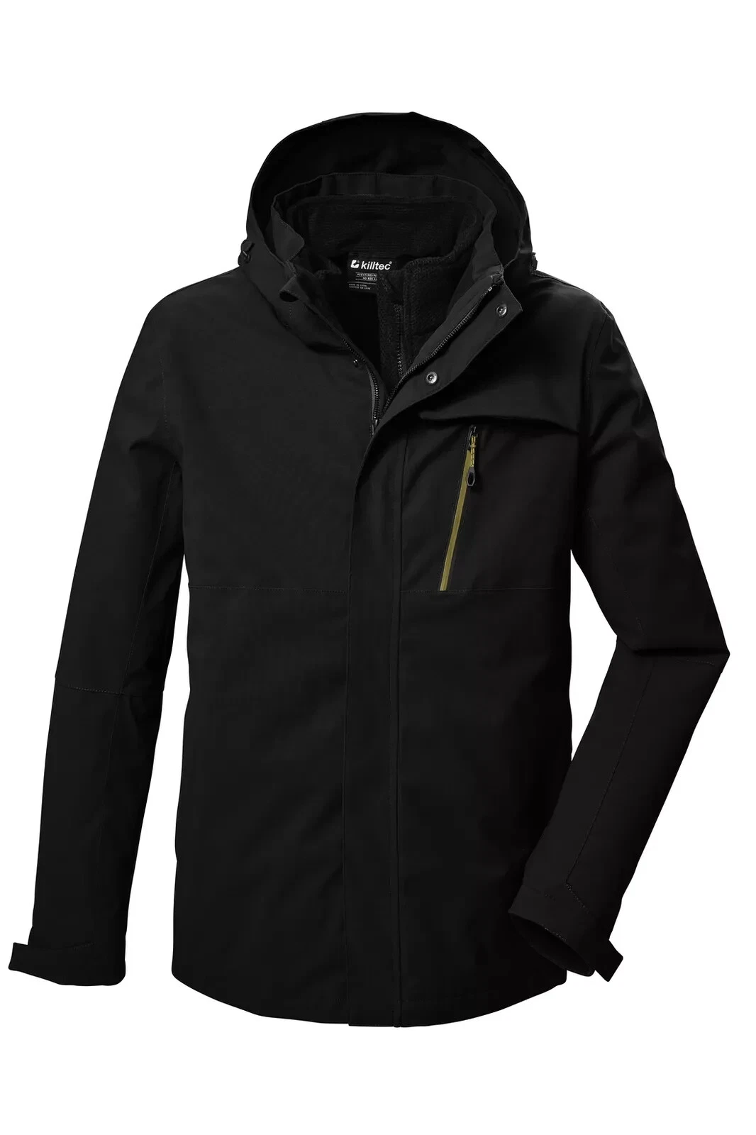 KILLTEC MEN KOW 6 INSULATED 3-IN-1 SKI JACKET SNOW WINTER WATERPROOF BLACK LARGE