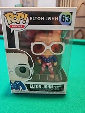 FUNKO POP! ROCKS Elton John (Red, White & Blue) #63 NEW IN BOX