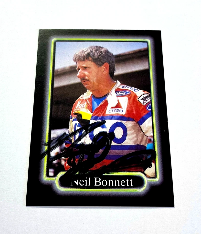 Neil Bonnett NASCAR 1990 Maxx #21 Autographed Signed - Image 2 of 4