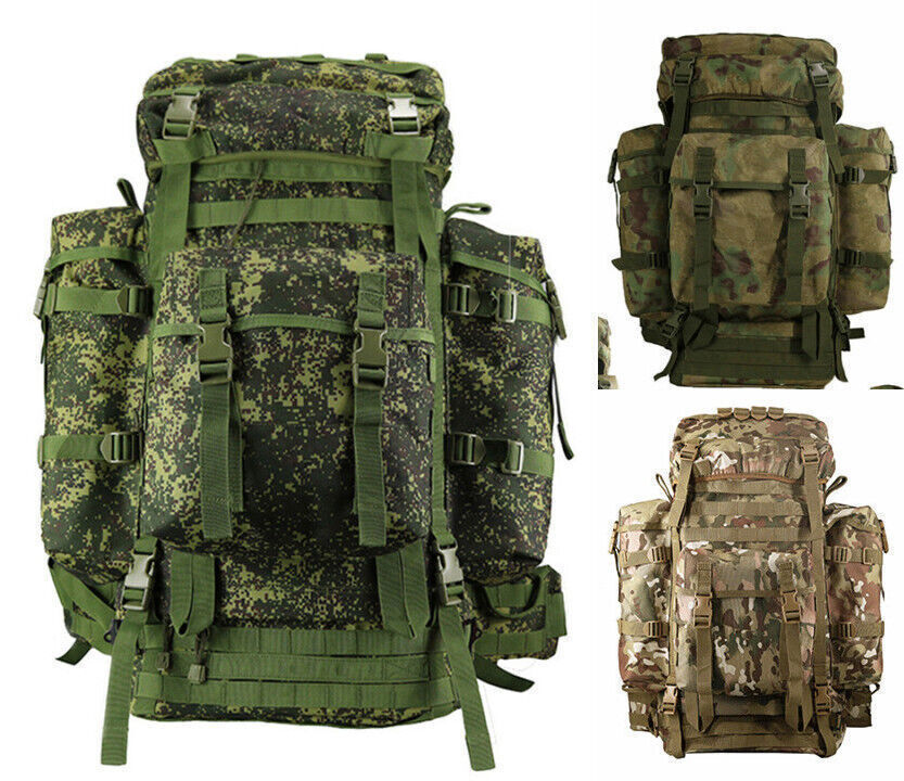 80L Outdoor Russian Military Backpack Oxford Hunting Camping Travel Tactical Bag