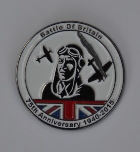 Battle Of Britain 75th Anniversary Metal Enamel Pin Badge 1940-2015 WW2