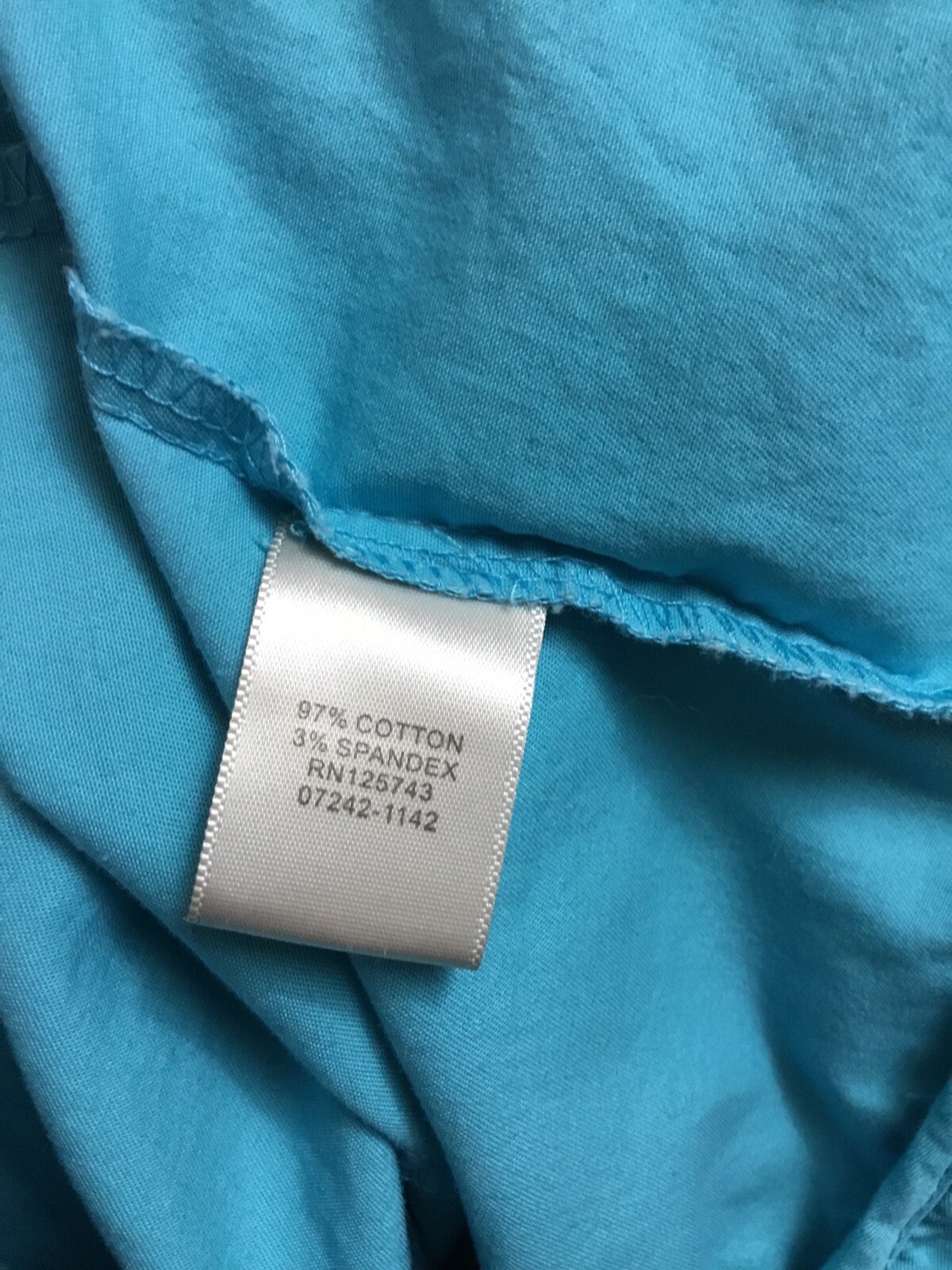 christopher & banks solid light blue ruffled dist… - image 8