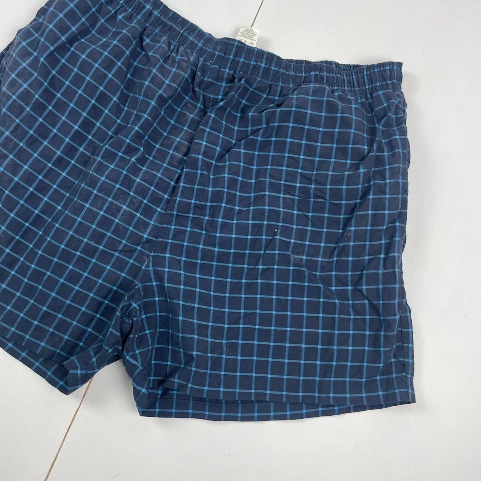 Short de bain St Michael grandes poches en filet à carreaux bleus pour homme ... - Photo 2/4