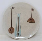 Red Wing Lute Song Dinner Plate 10-3/8" Diam Vintage Mid-Century Modern 1950s