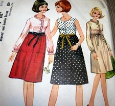  LOVELY VTG 1960s DRESS McCALLS Sewing Pattern 11/31.5