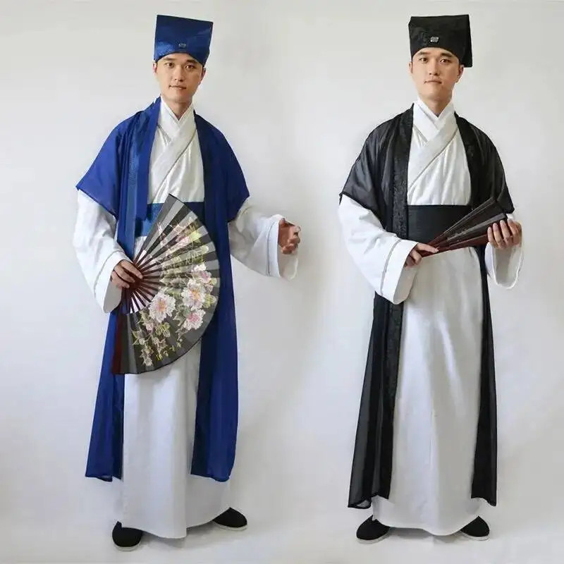 Disfraz de erudito chino Hanfu National Tang Disfraz para hombre Bata Disfraz Vestido de baile