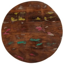 Tischplatte Ø 50x2,5 Cm Rund Altholz Massiv