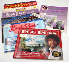 BOB ROSS Joy of Painting Lot of 7 Painting Guide Book Art Instructor PB Flowers