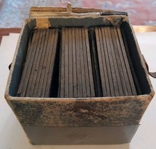 Fine Boxed Set 24 Coloured Glass Magic Lantern Slides Water Babies