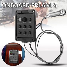 Fishman 4 Band 301EQ Tuner Piezo Mic Presys Blend Acoustic Guitar Pickup Preamp！