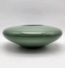 Vintage Haeger MCM Earthy Green Oval Ceramic Vase Planter - Large 10" x 3.5"