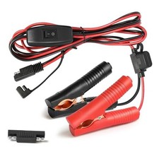 SAE Battery Alligator Clips Wire Harness with On/Off Switch 7.9ft 16AWG-1Pack