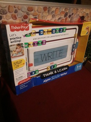 Fisher-Price THINK & LEARN ALPHA SLIDE Writer Writer Board with BOX Preschool