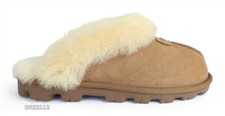 UGG Coquette Chestnut Suede Fur Slippers Womens Size 8 NIB 