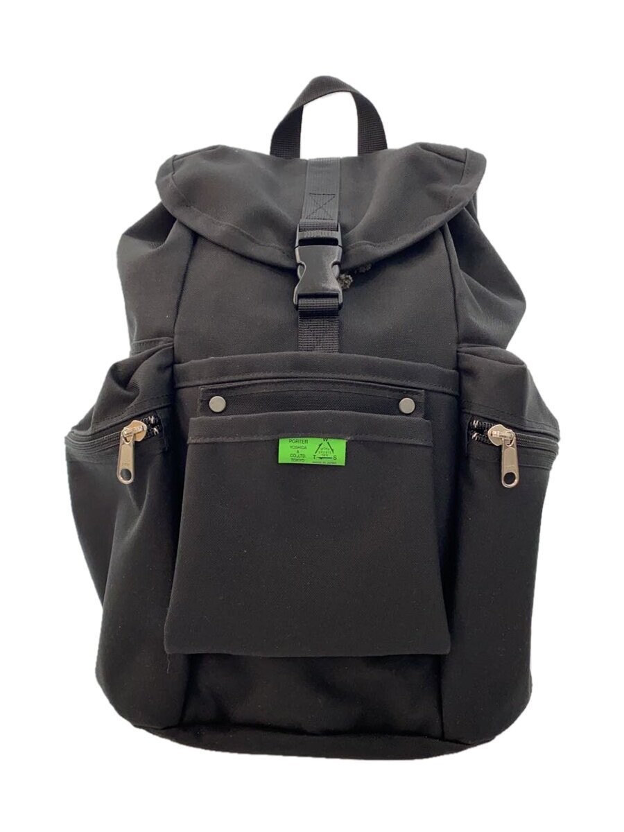 PORTER UNION Backpack Black Polyester Plain Used … - image 1