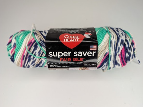 MULTI AVAIL Red Heart Super Saver Fair Isle Derby Fair Isle Discontinued Yarn