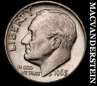 1963-D Silver Roosevelt Dime - Choice Gem Brilliant Unc  Lustrous  #i5015