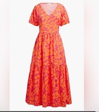 I.Crew NWOT Floral Puff Sleeve Midi Dress Size 4