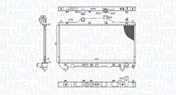 Magneti Marelli MotorküHler WasserküHler 350213186200 FüR Toyota Avensis VVT-image