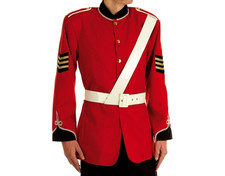 Mens Boer War Soldier Costume Men's Fancy Red wool custom made Coat