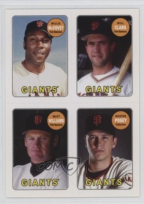 2013 Archives 1969 4-In-1 Stickers Willie McCovey Will Clark Matt Williams 0t2