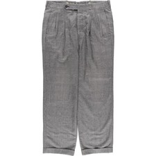 Vintage 1980'S Nordstrom Glen Plaid Two-Pleated Wool Pants Men's Size 35