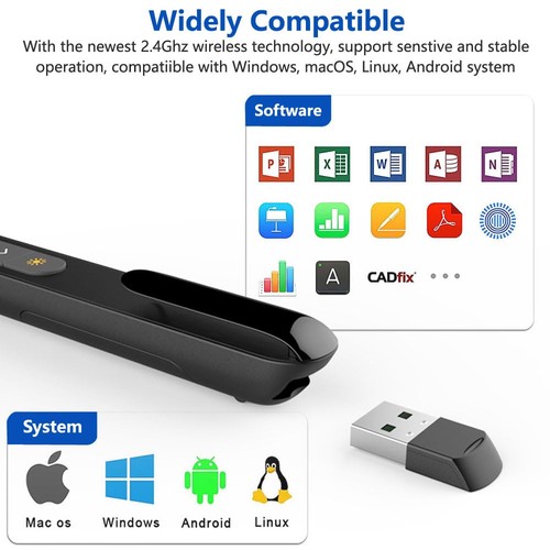 Presentation Clicker für PowerPoint Remote, Hyperlink Volume Wireless Presenter - Bild 5 von 7