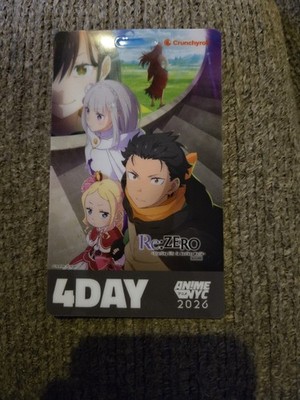 Anime NYC 2026 4-Day Convention Badge Pass w/ Lanyard, Crunchyroll Re:ZERO