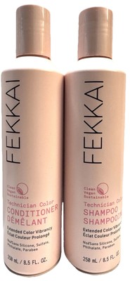 2 fekkai technician color shampoo & conditioner 8.5oz ea scuffed exterior