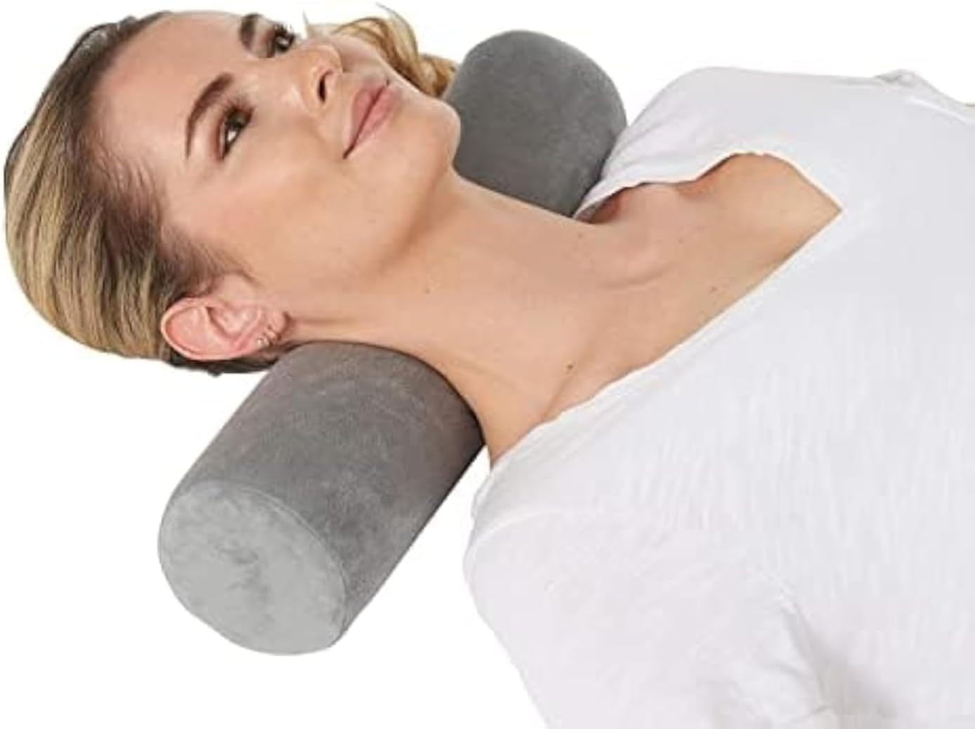 Allsett Health Firm Cervical Neck Roll Memory Foam Pillow, B