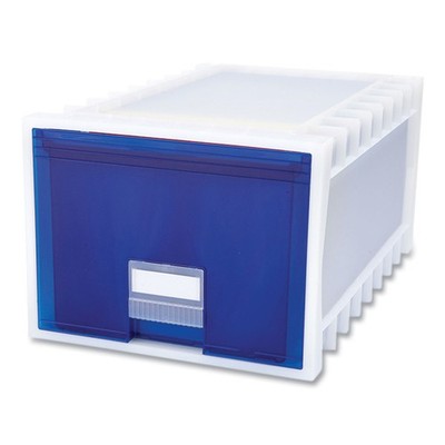 Storex Archive Storage Drawers, Letter/Legal Files, 15.3'' x 24.25'' x 11.38'', Blu