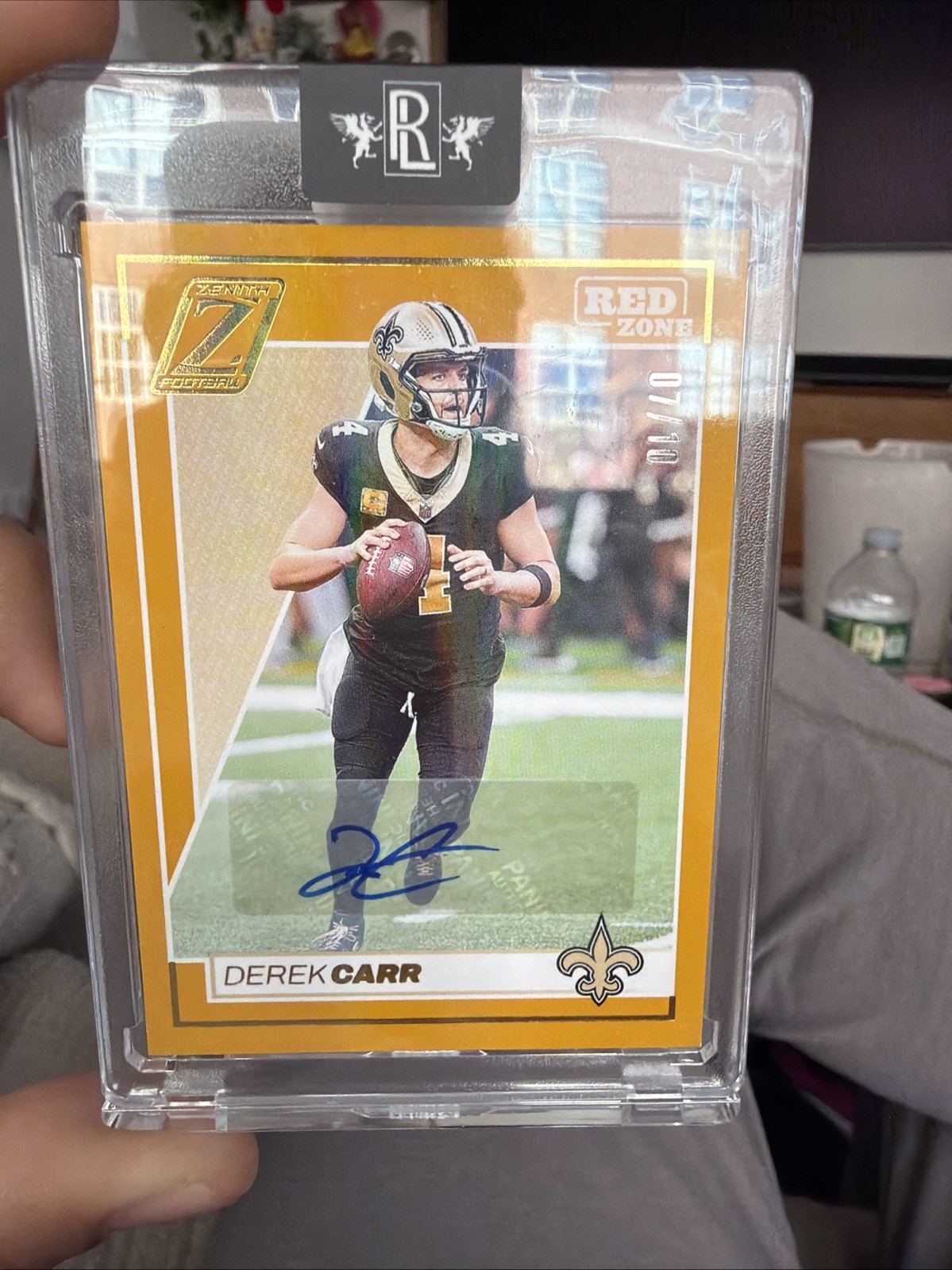 2024 Panini Zenith - Derek Carr #69 Gold Red Zone Autograph /10 (AU)