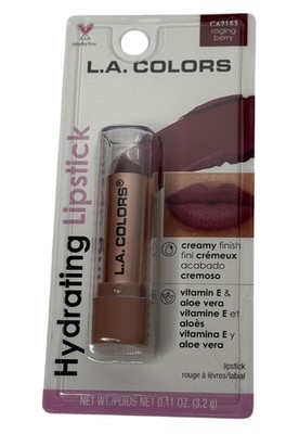 LA Colors Hydrating Lipstick Raging Berry C62153 Vitamin E Aloe New