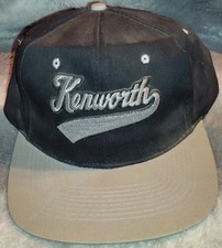 Vintage Kenworth Baseball Style Hat Patch Embroidered Snapback Black ONE SIZE