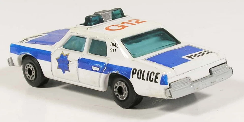 MATCHBOX 10 PLYMOUTH GRAN FURY POLICE CAR MED BLUE TAMPO DEEP DOOR SHUTS BZT - Image 2 of 4