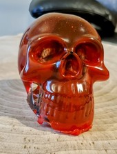 4.5 Inch Multicoloured Resin Skulls Handcrafted Resin Art. Choice Of 5 Colours