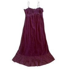 Farm Rio Lace Empire Waist Dress Spaghetti Strap Pleated Size Medium Womens NWOT