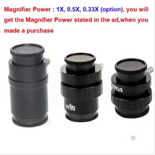 C-Mount Adapter Trinocular Microscope Camera CTV Lens 0.5X- 1/2 0.33X- 1/3 