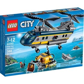 LEGO City Deep Sea Helicopter Building Set 60093, 388pcs, Ages 7 - 12, Retired
