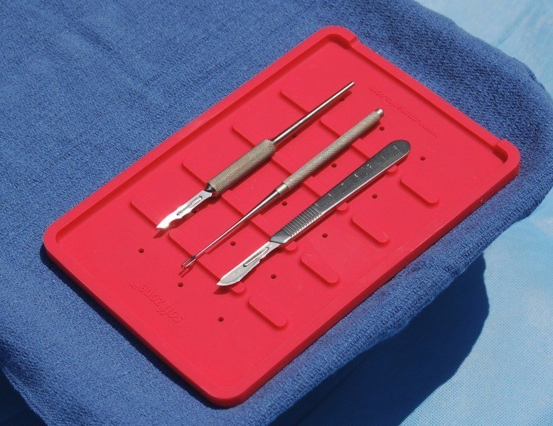 VISCOT Sharps Safety Soffzone Neutral Zone Tray 6” x 9” FNZ609RED-1