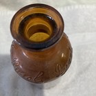 Vintage Amber Brown Glass Lysol Bottle, Script Cursive USA 6" — photo 3