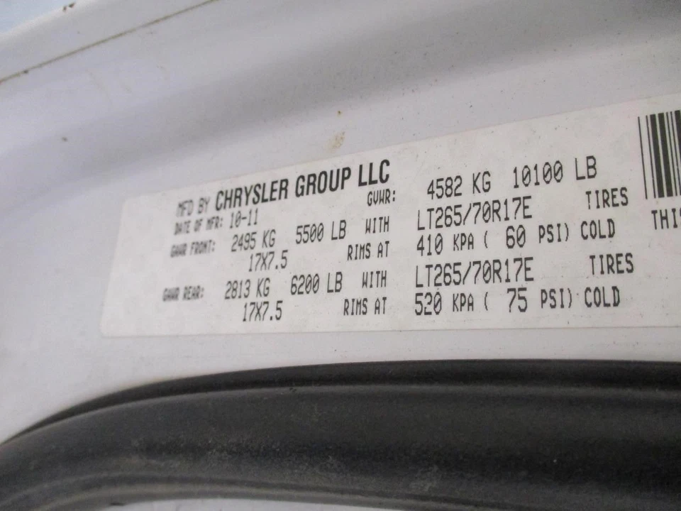 Driver Air Bag Driver Roof Crew Cab 4 Door Fits 10-12 DODGE 1500 PICKUP 1675485 — 第 4/4 张图片